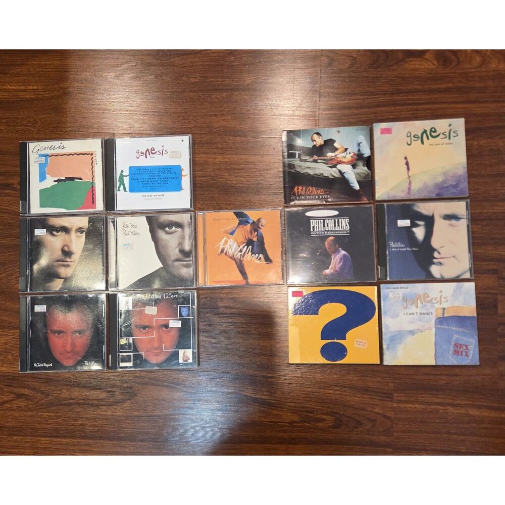 Genesis Phil Collins CD Lot 13 Albums Singles Abacab No Jacket I Can't Dance